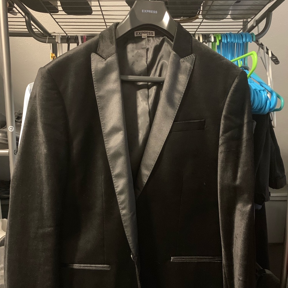 Express Men’s Suede Suit Jacket